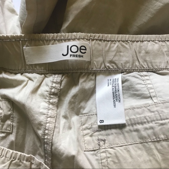 Joe Fresh Tan Cotton Cargo Capri Pants - Picture 3 of 8